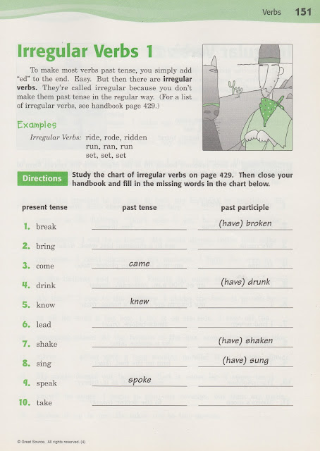 homework irregular verbs homework irregular verbs